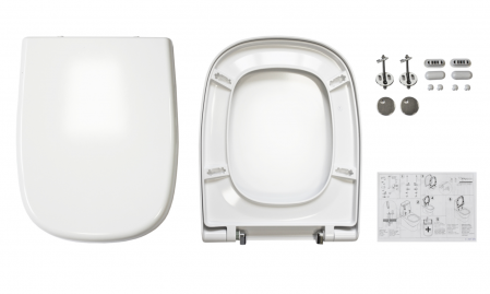 Унитаз-компакт Sanita Luxe Infinity Rimless INFSLCC01040522R с бачком и сиденьем микролифт